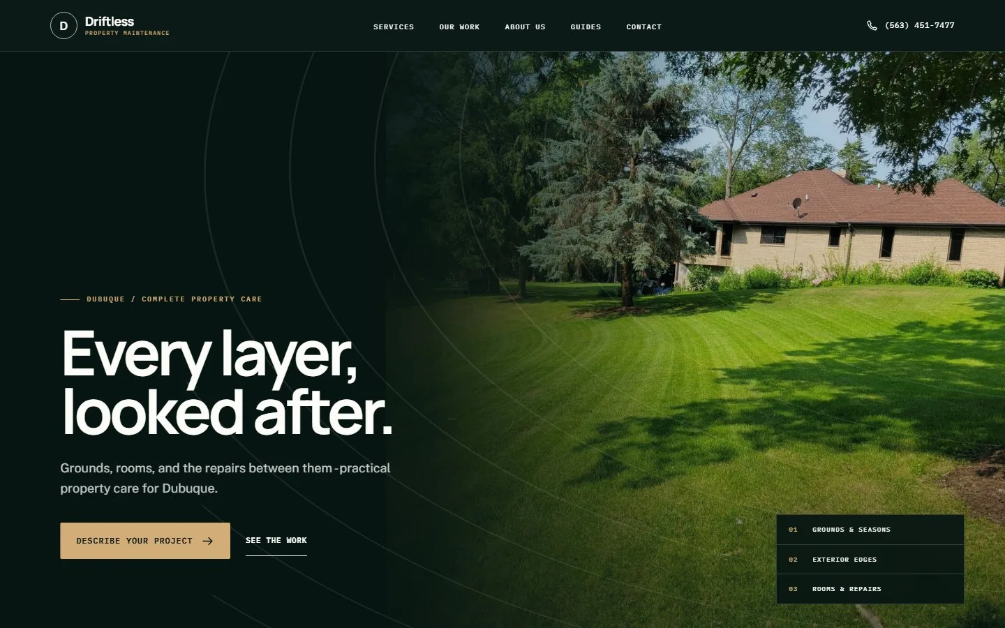 Driftless Property Maintenance website