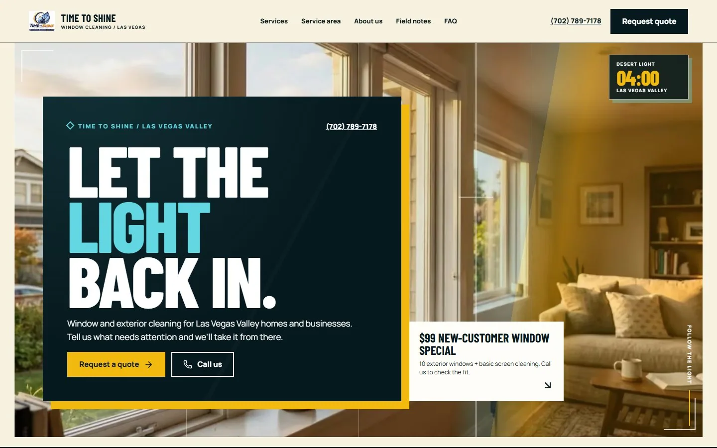 Time to Shine Window Cleaning website